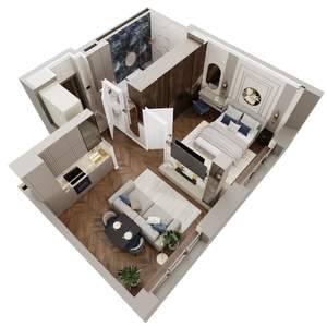 1-к квартира, вторичка, 41м2, 7/23 этаж