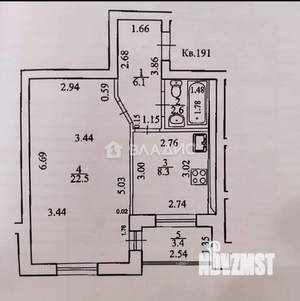 1-к квартира, вторичка, 40м2, 8/10 этаж
