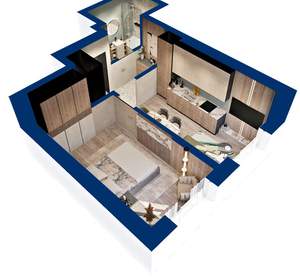 1-к квартира, вторичка, 36м2, 5/25 этаж