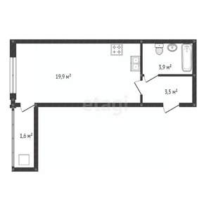 Студия квартира, вторичка, 29м2, 16/26 этаж