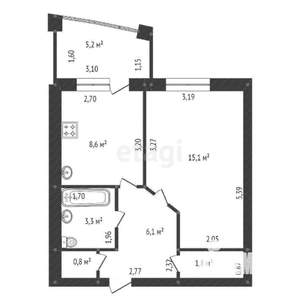 1-к квартира, вторичка, 38м2, 5/10 этаж