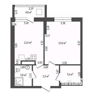 2-к квартира, вторичка, 40м2, 25/25 этаж