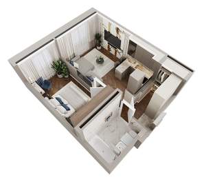 1-к квартира, вторичка, 47м2, 10/18 этаж