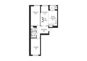 3-к квартира, вторичка, 80м2, 13/25 этаж