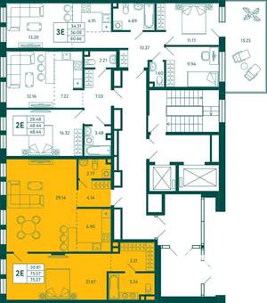 1-к квартира, вторичка, 75м2, 2/12 этаж