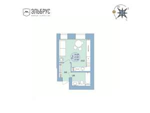 Студия квартира, вторичка, 28м2, 1/20 этаж