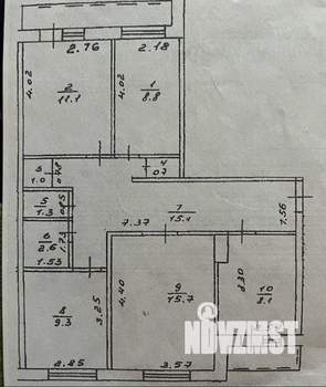 4-к квартира, вторичка, 76м2, 4/9 этаж