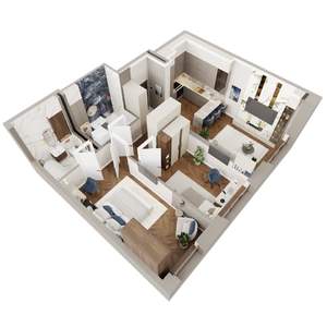 2-к квартира, вторичка, 64м2, 4/5 этаж