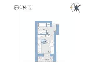 Студия квартира, вторичка, 28м2, 15/20 этаж