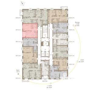 1-к квартира, вторичка, 42м2, 11/25 этаж