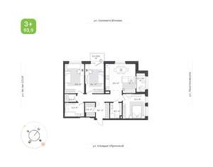 3-к квартира, вторичка, 94м2, 2/18 этаж
