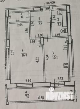 1-к квартира, вторичка, 38м2, 6/12 этаж