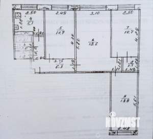 4-к квартира, вторичка, 70м2, 2/5 этаж
