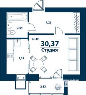1-к квартира, вторичка, 30м2, 4/5 этаж
