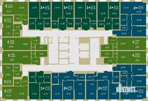 2-к квартира, строящийся дом, 66м2, 12/32 этаж