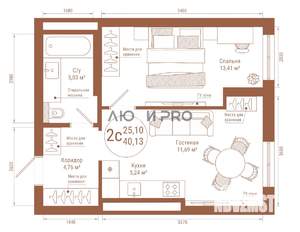 2-к квартира, вторичка, 40м2, 10/25 этаж