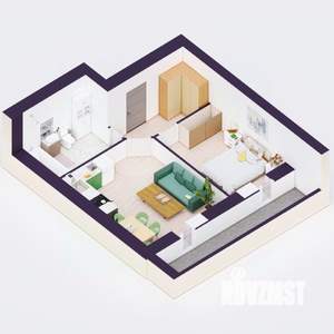 2-к квартира, вторичка, 43м2, 12/20 этаж