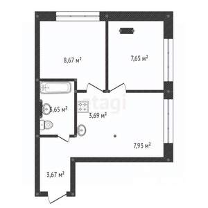 3-к квартира, вторичка, 36м2, 10/11 этаж