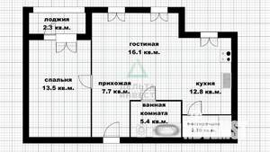 2-к квартира, вторичка, 59м2, 2/16 этаж