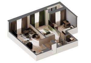 2-к квартира, строящийся дом, 64м2, 26/31 этаж