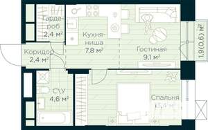 1-к квартира, вторичка, 40м2, 5/30 этаж