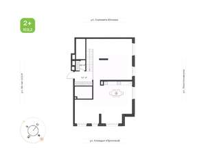 2-к квартира, вторичка, 103м2, 2/25 этаж