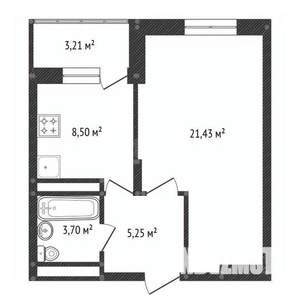 1-к квартира, вторичка, 42м2, 18/20 этаж