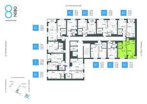 2-к квартира, вторичка, 43м2, 16/20 этаж