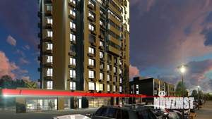 1-к квартира, строящийся дом, 44м2, 6/34 этаж