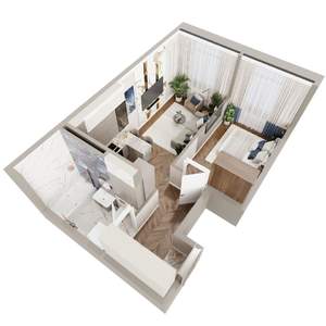 1-к квартира, вторичка, 47м2, 2/5 этаж