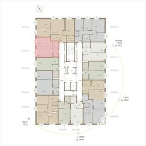 1-к квартира, вторичка, 40м2, 14/20 этаж