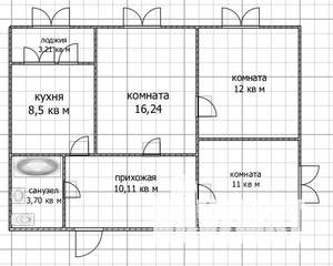 3-к квартира, вторичка, 65м2, 16/18 этаж