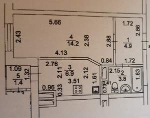 1-к квартира, вторичка, 30м2, 5/16 этаж