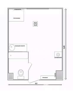1-к квартира, вторичка, 43м2, 2/25 этаж
