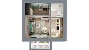 1-к квартира, вторичка, 28м2, 5/5 этаж