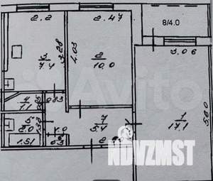 2-к квартира, вторичка, 43м2, 4/10 этаж