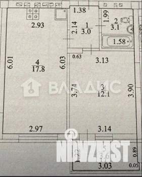 2-к квартира, вторичка, 36м2, 2/6 этаж