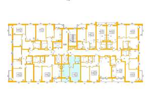 1-к квартира, строящийся дом, 36м2, 19/27 этаж
