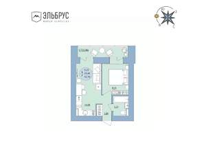 1-к квартира, вторичка, 32м2, 14/20 этаж