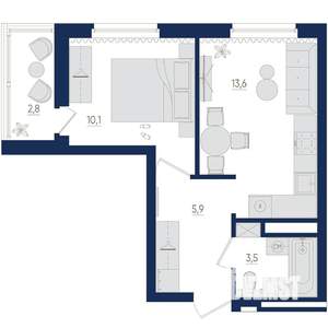 1-к квартира, вторичка, 35м2, 14/22 этаж