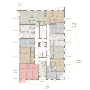 3-к квартира, вторичка, 62м2, 7/25 этаж