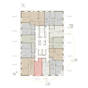 1-к квартира, вторичка, 28м2, 9/20 этаж