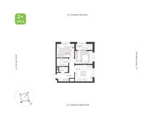 2-к квартира, вторичка, 55м2, 20/24 этаж