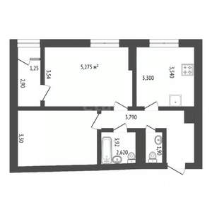 2-к квартира, вторичка, 61м2, 3/17 этаж