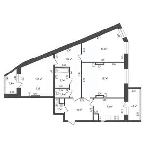 3-к квартира, вторичка, 90м2, 6/12 этаж