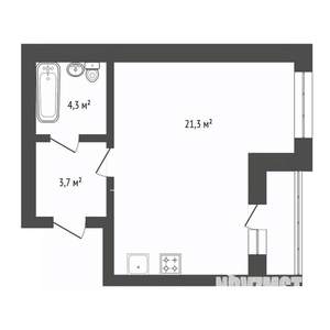 1-к квартира, вторичка, 46м2, 4/18 этаж