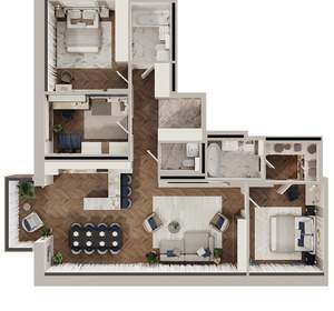 3-к квартира, вторичка, 120м2, 20/23 этаж