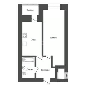 1-к квартира, вторичка, 36м2, 8/13 этаж