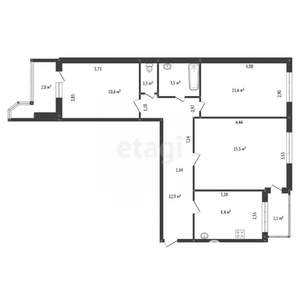 3-к квартира, вторичка, 64м2, 9/9 этаж