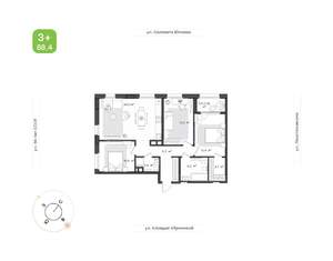 4-к квартира, вторичка, 88м2, 5/24 этаж